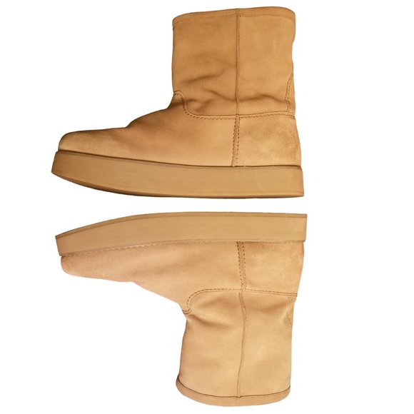 EUC | ZARA | Leather | Mid-rise Lined boots | Extra Fur Insoles | Size: 11 EU 44 main image 5